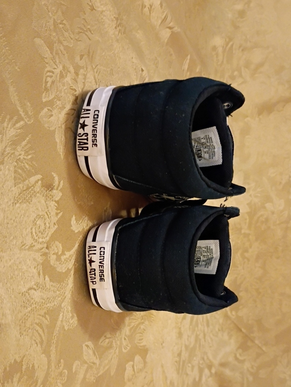 CONVERSE Black High-Top Sneakers with White Sole Women's 8.0 Men's 6.0 - Picture 9 of 9